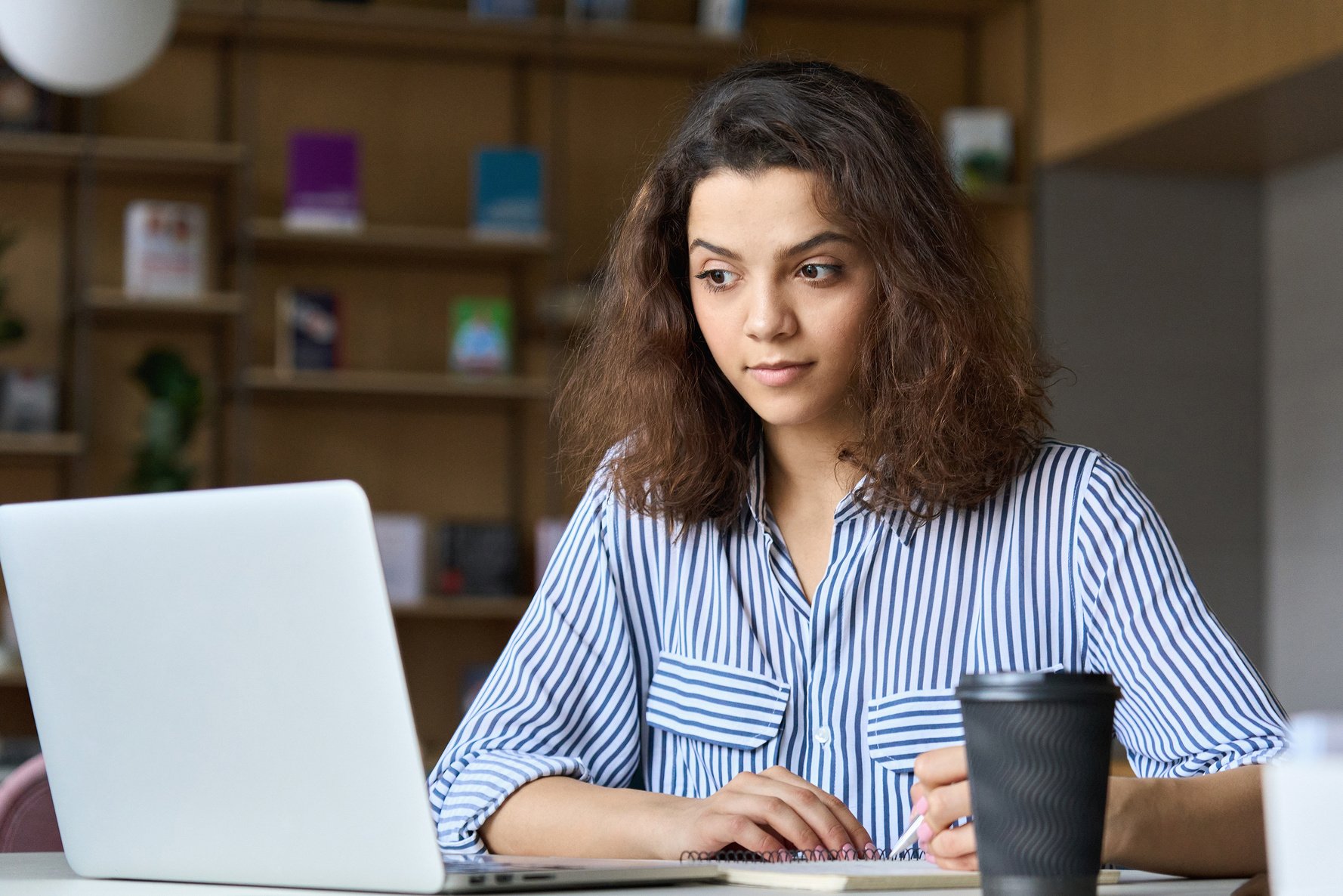 Woman Working on Laptop 